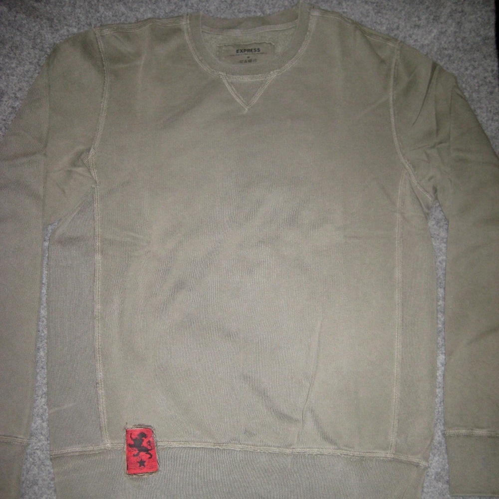 Express Pigment Dyed Crew Pullover Sweatshirt - image 1